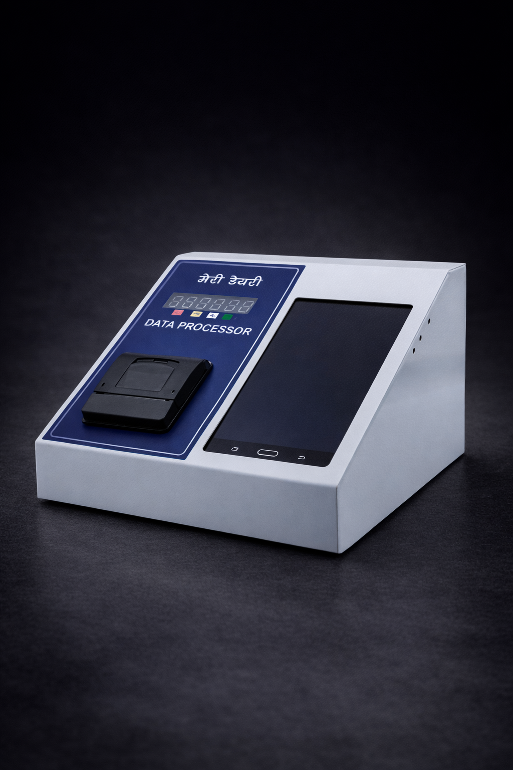 Side view of Smart DPU device showing compact design and integrated display unit